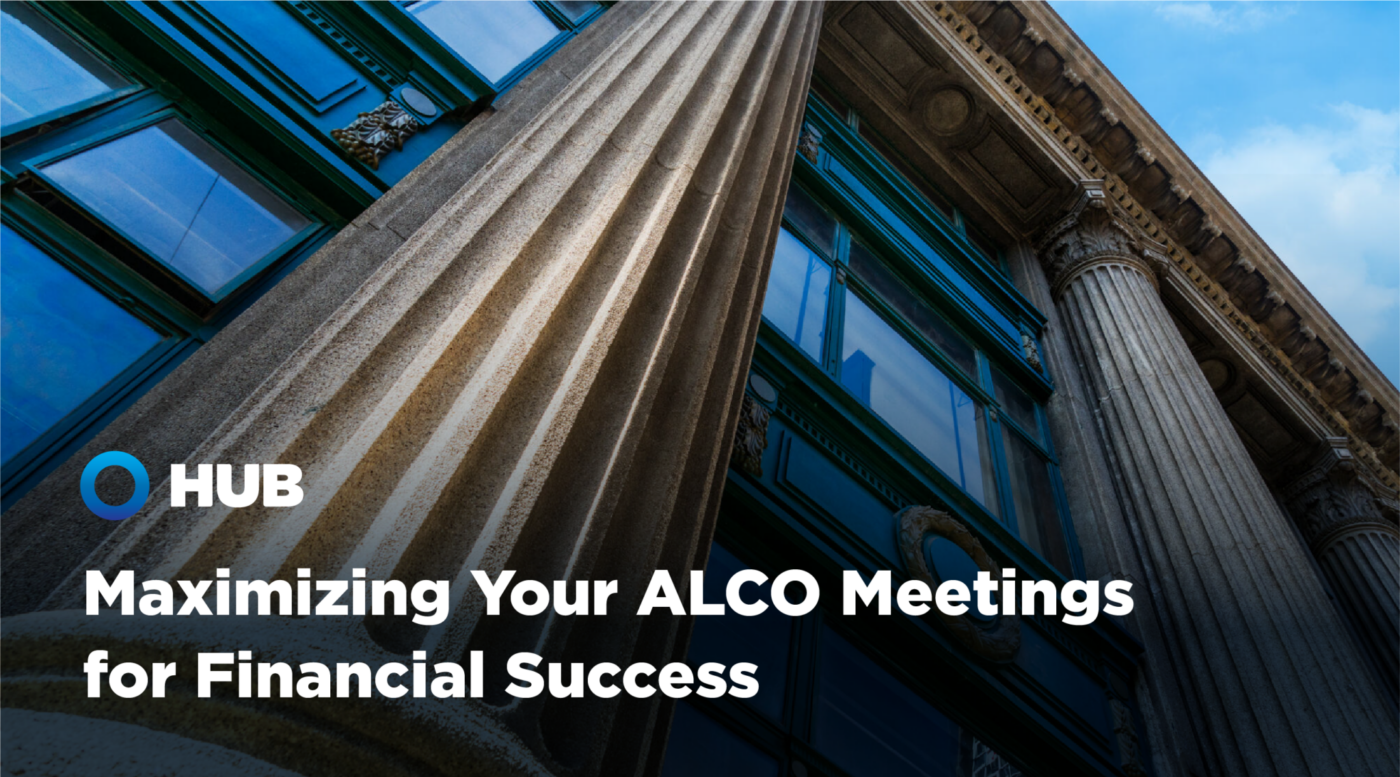 A picture of a large building with text overlayed saying Maximizing your ALCO meetings