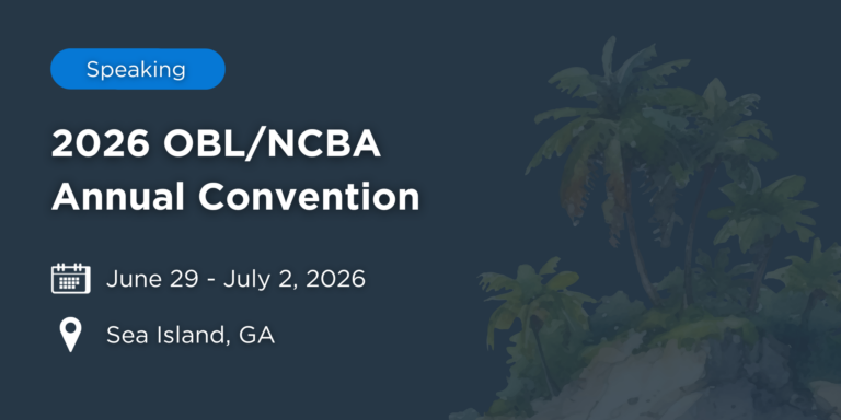 2026 OBL/NCBA Annual Convention graphic with island imagery
