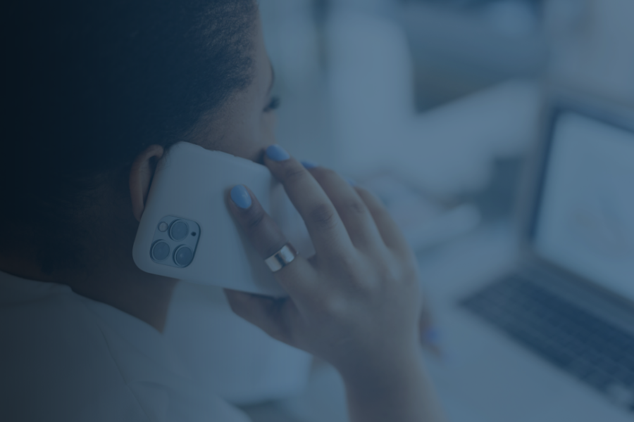 woman on phone for article about insurance tracking companies